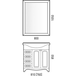 Тумба с раковиной Corozo Классика 80 белая (SD-00000351, 4620008198941) в Москвe