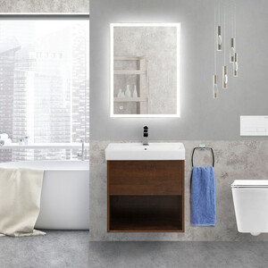 Тумба с раковиной BelBagno Neon 60х35 Rovere Scuro (NEON-600-1C-SO-RS, 19060)