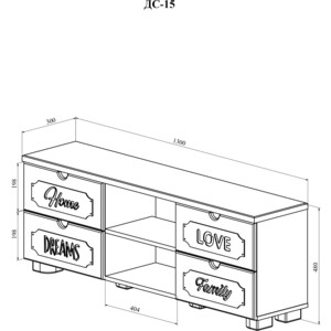 Тумба под ТВ Compass ДримСтар ДС-15 белое дерево