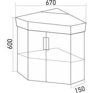 Тумба под раковину Mixline Кварц 67х45 подвесная, белая (4640030869886)