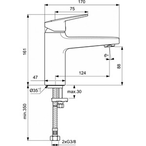 Смеситель для раковины Ideal Standard Ceraplan хром (BD222AA)