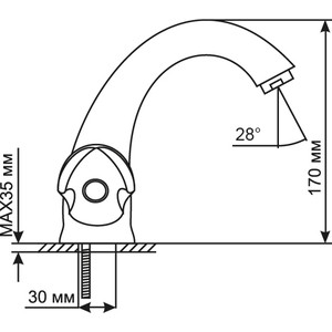 Смеситель для раковины Mixline ML01-04 хром (4630077961544) в Москвe