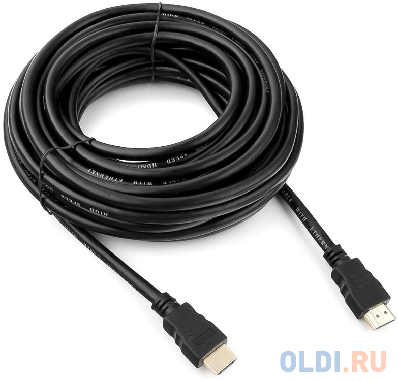 Кабель HDMI Гарнизон 10м, v1.4, M/M, черный, пакет (GCC-HDMI-10М)