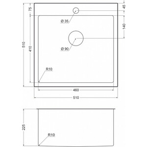 Кухонная мойка EMAR EMB-116 PVD Nano Dark в Москвe