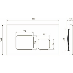 Кнопка смыва Point Афина золото (PN44041G)