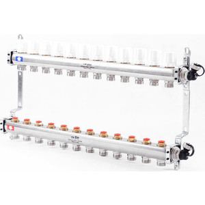 Коллекторная группа Uni-Fitt 1''х3/4'' 12 выходов с регулировочными и термостатическими вентилями (451I4312)