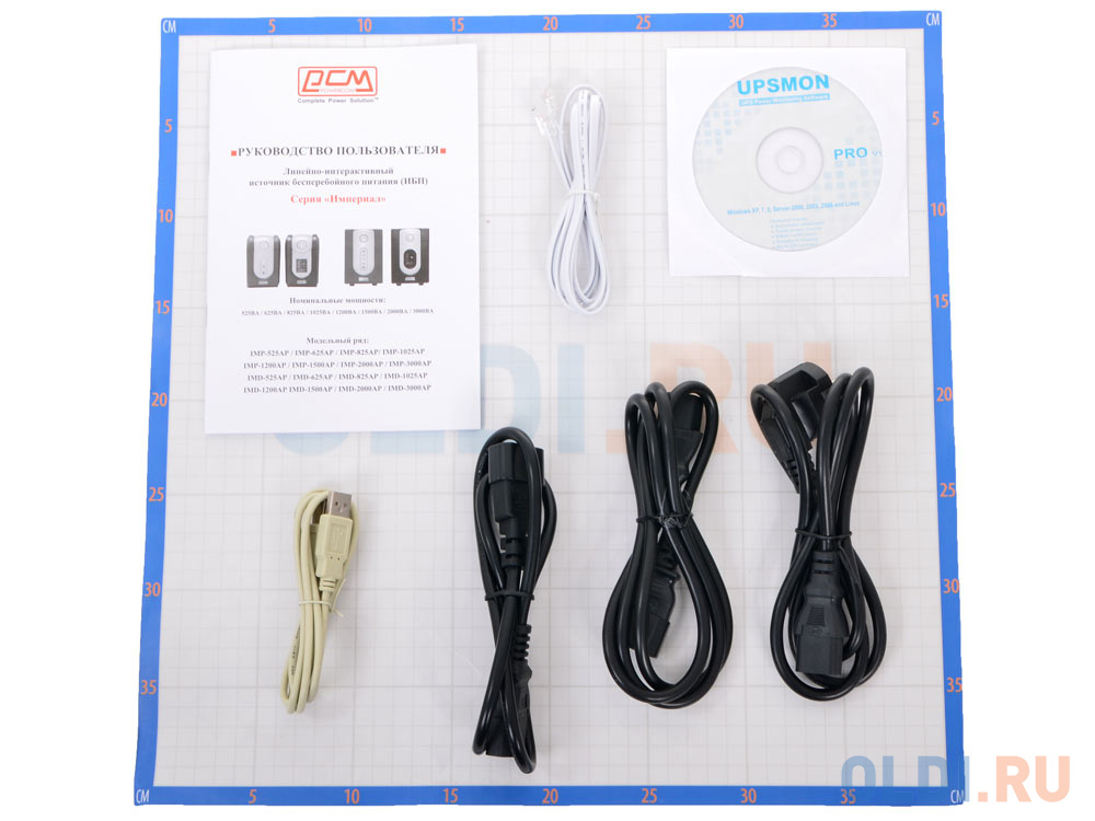 ИБП Powercom IMP-825AP Imperial 825VA/495W USB, AVR, RJ11, RJ45 (3+2 IEC)*