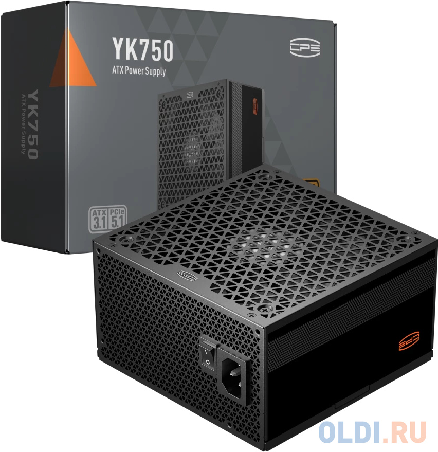 Блок питания ПК/ PCCOOLER, 750W 80+ Bronze (ATX, ATX 3.1, PCIe 5.1 450W, Non-modular, 1x24(20+4)pin 550mm, 2xCPU 8(4+4)pin 650mm, 2xPCIe*2 8(6+2)pin 5