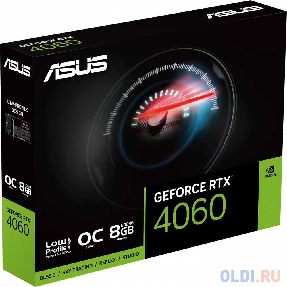 Видеокарта Asus PCI-E 4.0 RTX4060-O8G-LP-BRK NVIDIA GeForce RTX 4060 8Gb 128bit GDDR6 2490/17000 HDMIx2 DPx2 HDCP Ret low profile в Москвe