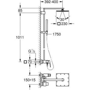 Душевая система Grohe Euphoria Cube System со смесителем, хром (23147001)