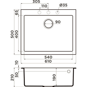 Кухонная мойка Omoikiri Bosen 61 GR leningrad grey (4993557)