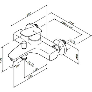 Комплект смесителей Am.Pm Spirit 2.1 с душем, хром (F71A10000, F71A82100, F0170A000)