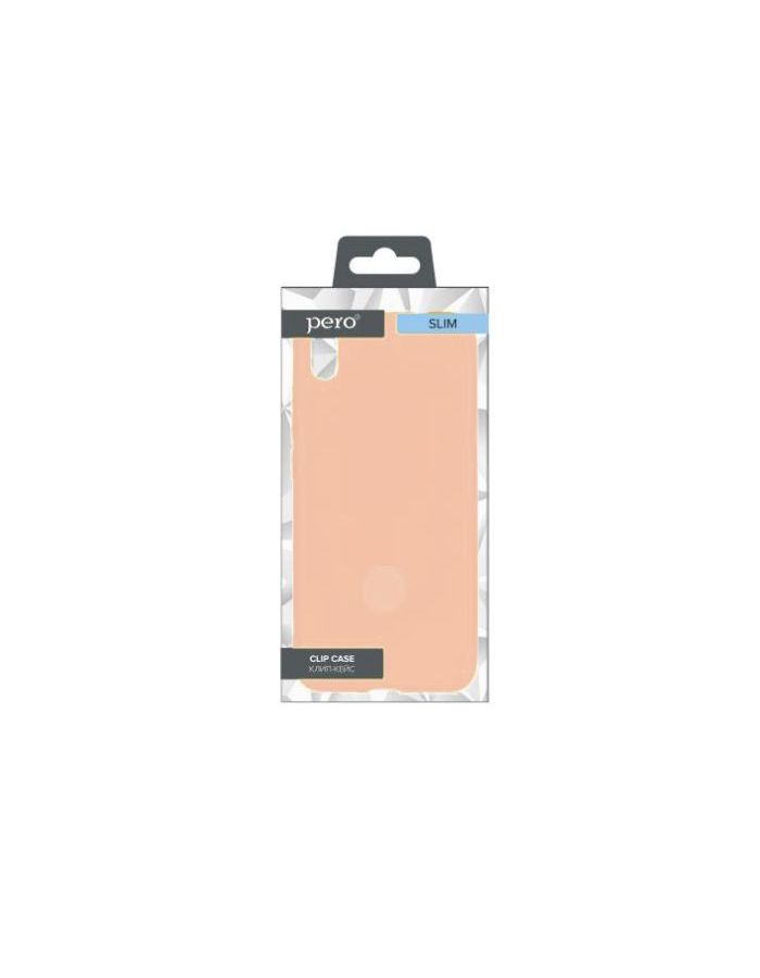 Чехол клип-кейс PERO LIQUID SILICONE для Samsung A01 светло-розовый