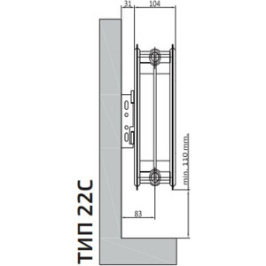 Радиатор стальной Heaton Plus Compact C 500х900 тип 22