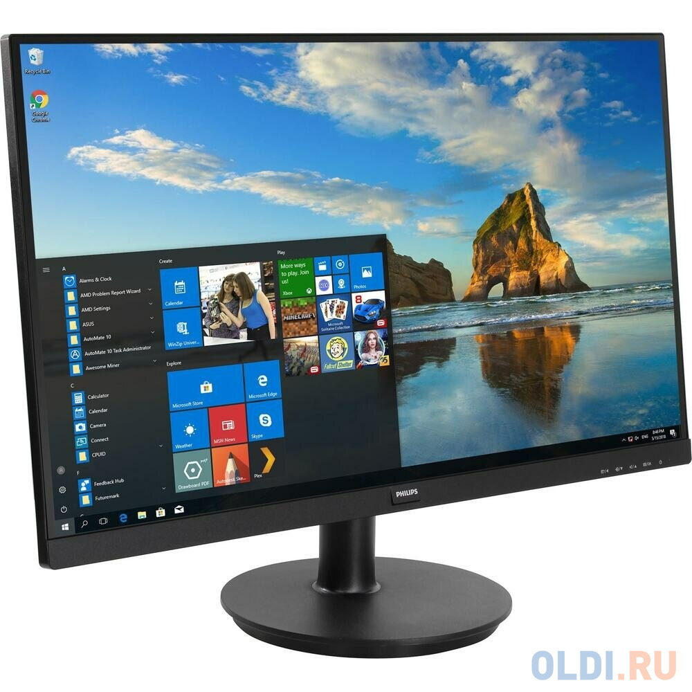 МОНИТОР 27" PHILIPS 271V8LAB/00 Black (VA, 1920x1080, 100Hz, 1 ms, 178°/178°, 250 cd/m, 4000:1, +HDMI 1.4, +MM)