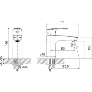 Смеситель для раковины IDDIS Ray (RAYSB00i01) в Москвe