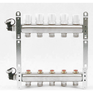 Коллекторная группа Uni-Fitt 1''х3/4'' 5 выходов с регулировочными и термостатическими вентилями (451I4305)
