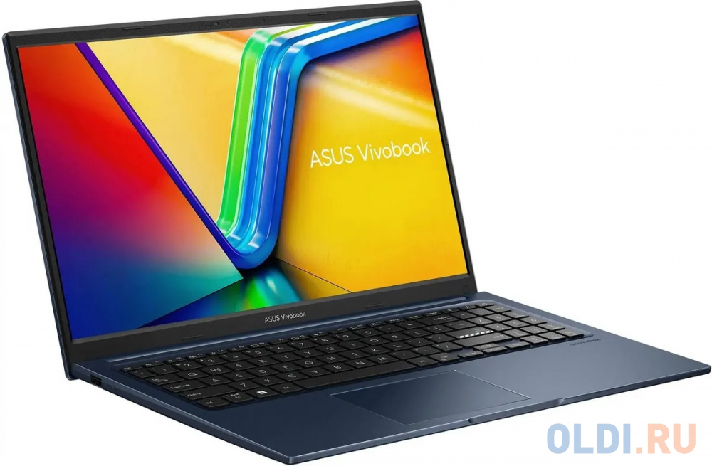 Ноутбук ASUS VivoBook Series X1504VA-NJ1165 15.6" 1920x1080/Intel Core i7-1355U/RAM 16Гб/SSD 1Тб/Intel Iris Xe Graphics/ENG|RUS/без ОС темно-сини в Москвe