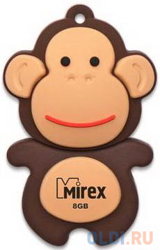 Флеш накопитель 8GB Mirex Monkey, USB 2.0, Коричневый