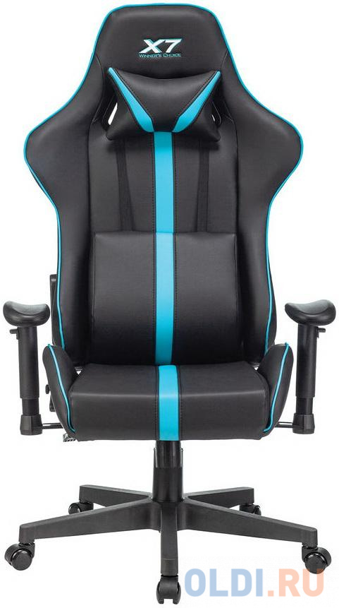 Кресло для геймеров A4TECH X7 GG-1200 чёрный голубой