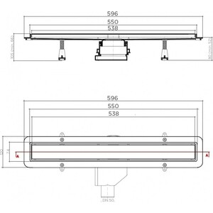 Душевой лоток Pestan Betto Compact Net Line 550 (13702516)