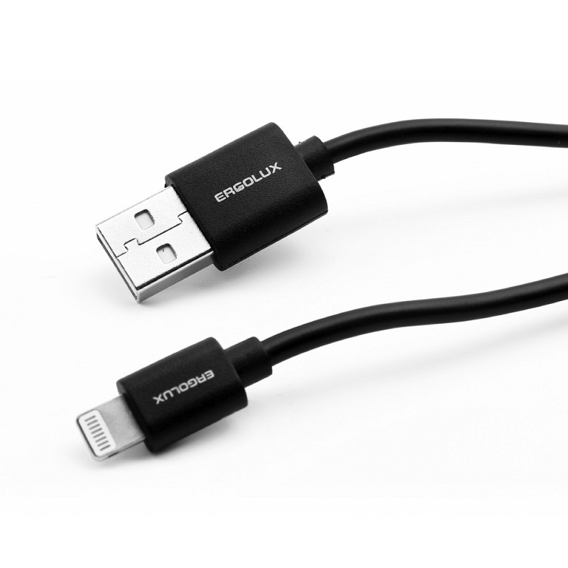 Аксессуар Ergolux Промо USB - Lightning 2А 1m Black ELX-CDC03P-C02