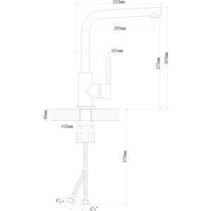 Смеситель для кухни Florentina Дельта FL мокко Fs (313.06H.1123.303)