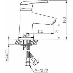 Смеситель для раковины Orange Tony хром (M54-021cr)