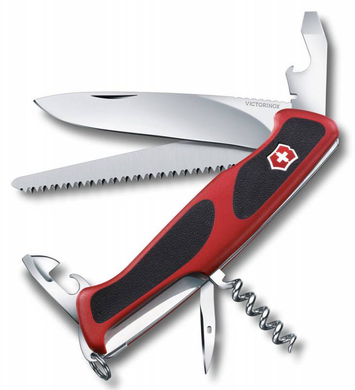 Нож Victorinox RangerGrip 55 красный/черный (0.9563.cb1)