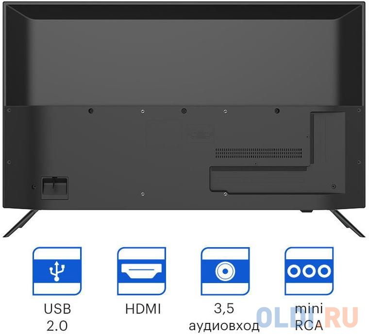 Телевизор LED Kivi 40" 40F550NB черный FULL HD 60Hz DVB-T DVB-T2 DVB-C