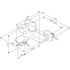 Комплект смесителей Am.Pm X-Joy S с душем, хром (F85B10000, F85B82100, F0170A000)