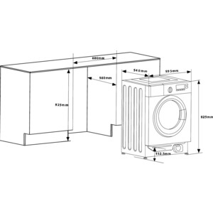 Встраиваемая стиральная машина Weissgauff WMI 6147 Inverter Steam