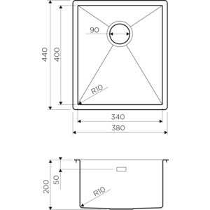 Кухонная мойка и смеситель Omoikiri Taki 38-U/IF LG светлое золото (4973092, 4994291)