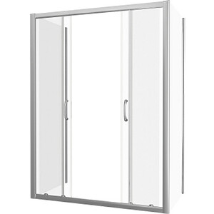 Душевой уголок Good Door Latte WTW-TD+SP+SP 170х80 матовый Grape, хром матовый