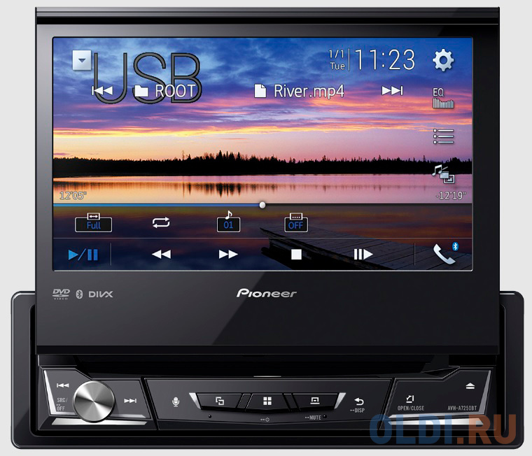 Автомагнитола CD DVD Pioneer AVH-A7250BT 1DIN 4x50Вт