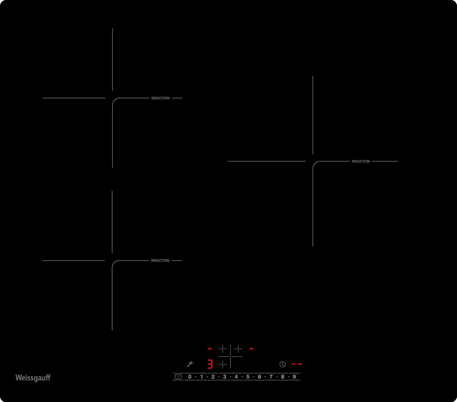 Индукционная варочная поверхность Weissgauff HI 630 BSC черный