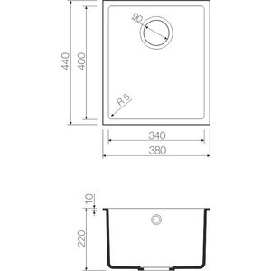 Кухонная мойка Omoikiri Bosen 38-U CH шампань (4993247) в Москвe