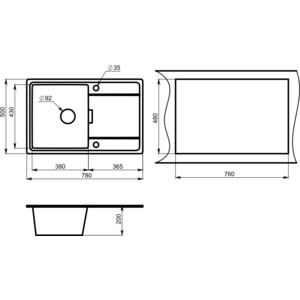 Кухонная мойка и смеситель Granula GR-7804 черная, Lemark Comfort LM3070C