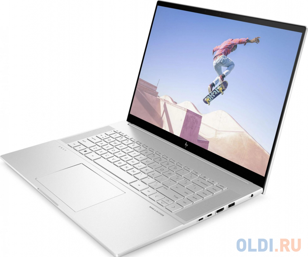 Ноутбук HP Envy 16-h1053dx Core i7 13700H 16Gb SSD1Tb NVIDIA GeForce RTX4060 8Gb 16" IPS Touch WQXGA (2560x1600) Windows 11 silver WiFi BT Cam (9