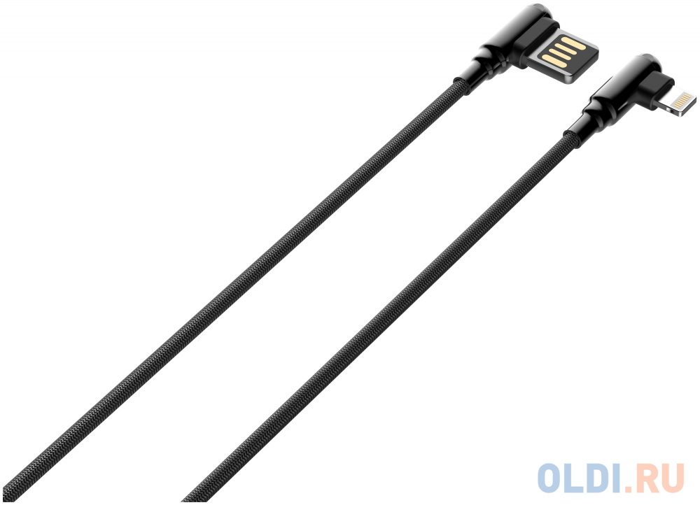 LDNIO LD_B4622 LS421/ USB кабель Type-C/ 1m/ 2.4A/ медь: 86 жил/ Угловой коннектор/ Нейлоновая оплетка/ Gray