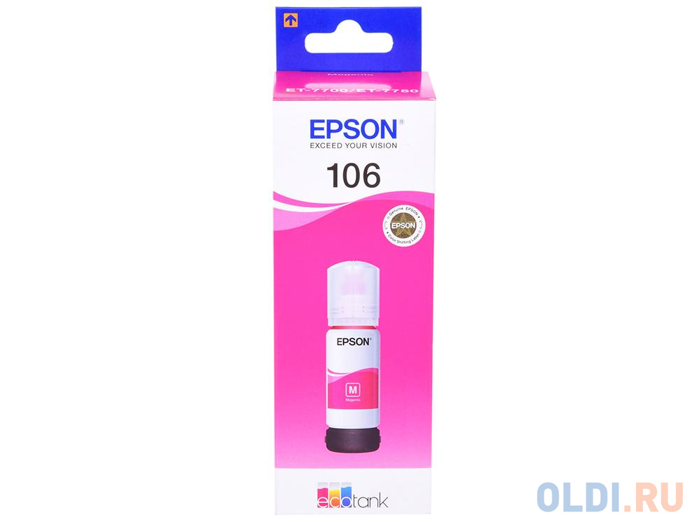 Картридж струйный Epson 106M C13T00R340 пурпурный (70мл) для Epson L7160/7180