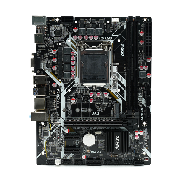 Материнская плата AFOX IH410D4-MA5-V4, Socket1200, Intel B460, 2xDDR4, PCI-Ex16, 3SATA3, 5.1-ch, GLAN, 4 USB 3.0, VGA, HDMI, mATX, Retail в Москвe