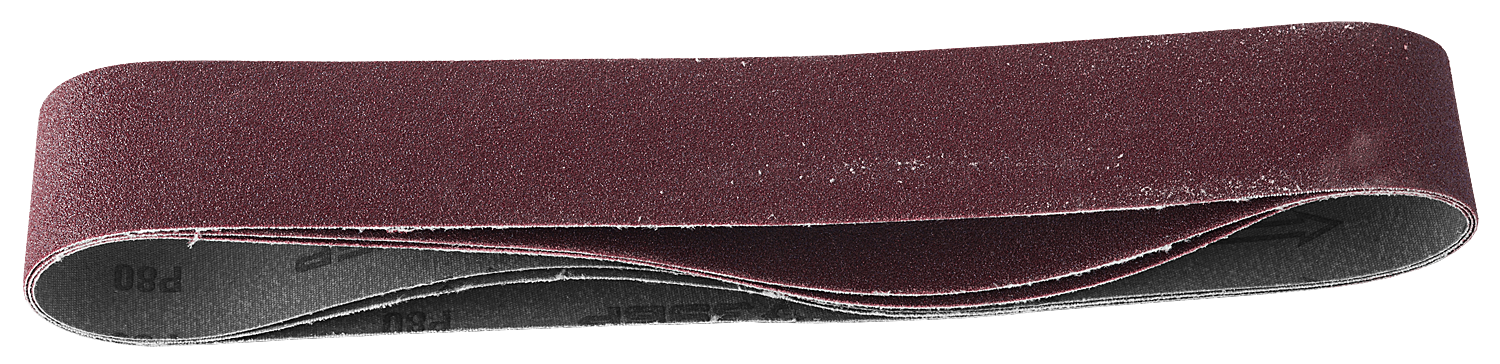 Лента шлифовальная Зубр МАСТЕР, P80, 50х686мм, тканевая основа, 3 шт. (35546-080)