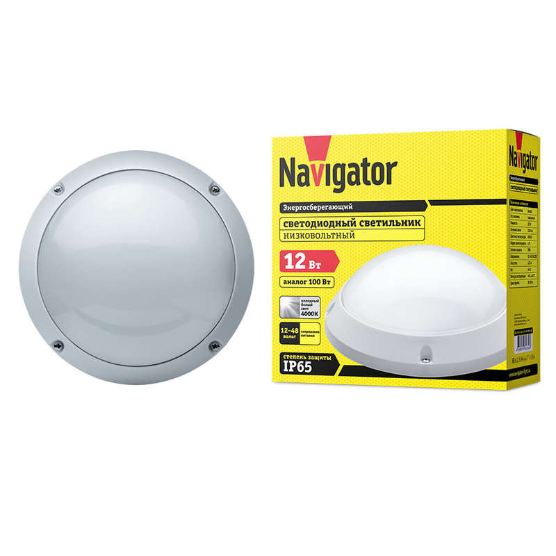 Светильник 61 634 NBL-PR1-12-4K-12/48-WH-IP65-LED (низковольтный) Navigator 61634 в Москвe