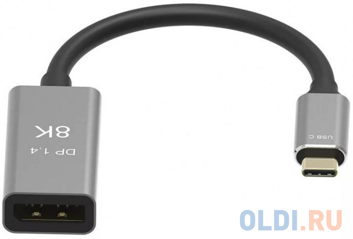 Адаптер USB Type-Cm---->DP(f) 1.4v, 8K@ 60Hz, Alum  Shell,VCOM <CU480M>