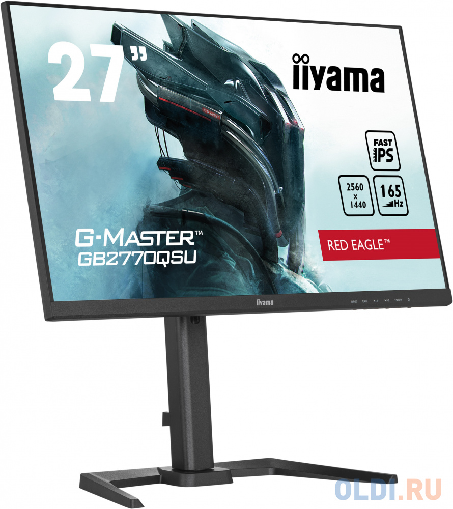 Монитор LCD 27'' [16:9] 2560х1440(WQHD) IPS, nonGLARE, 165 Hz, 400cd/m2, H178°/V178°, 1000:1, 80M:1, 16.7M, 0,5 ms, HDMI, DP, USB-Hub, Heigh