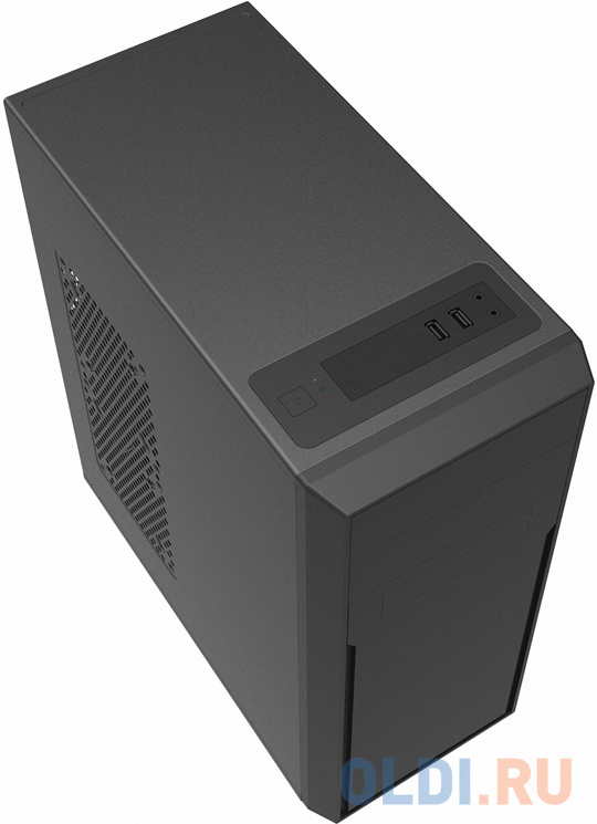 Корпус c блоком питания 500 Ватт/ Case Foxline FL-302-FZ500R ATX case, black, w/PSU 500W 12cm, w/2xUSB2.0, w/pwr cord, w/o FAN