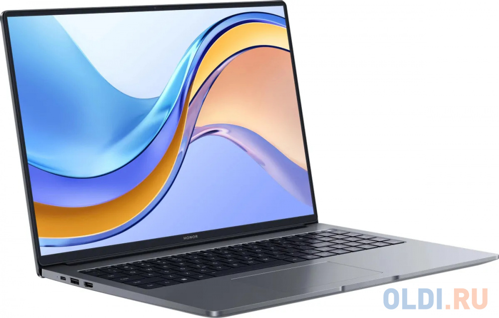 Ноутбук Honor MagicBook X16, 16",  IPS, Intel Core i5 12450H 2ГГц, 8-ядерный, 16ГБ LPDDR4x, 512ГБ SSD,  Intel UHD Graphics , Windows 11 Home, сер