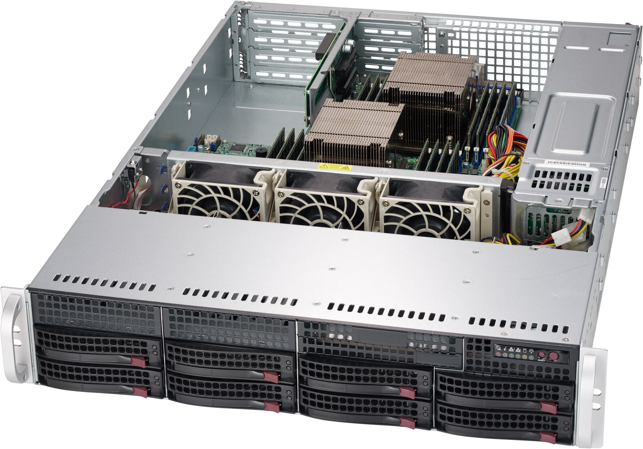 Серверная платформа SuperMicro 825TQC, 2xSocket3647, 12xDDR4, 8x3.5 HDD HS, 1xM.2-PCI-E, 2xGLAN, IPMI, Redundant 2x740 Вт, 2U (SYS-825TQC-WTR)