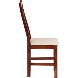 Стул TetChair CROSSMAN, NEW, Многослойный березовый шпон, 41х40х100 см, cappuchino / велюр бежевый (21625)